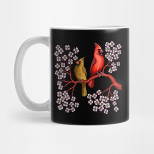 Red Cardinal bird dogwood flower North Carolina Virginia Mug